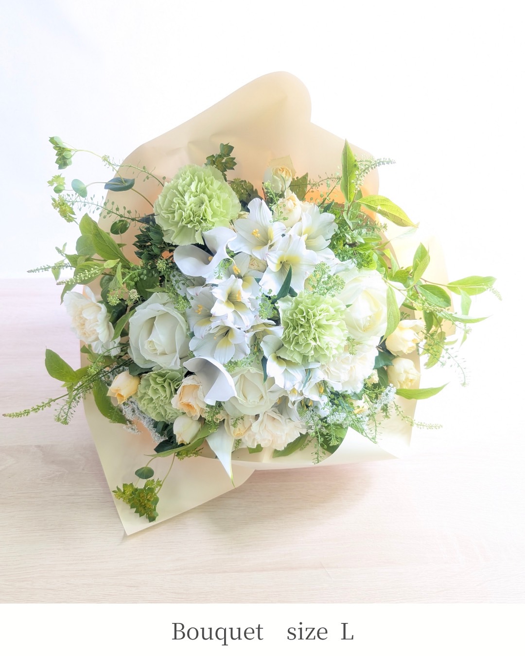 本日はHanaimoのカラーバリエーションから「きなり」のお花をご紹介します😊