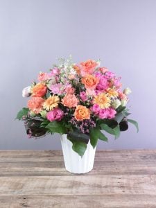 お花も元気でボリュームもあって、想像以上にかわいく作っていただけるので、いつもお願いしています(o^^o)