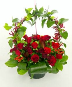 会社のイメージカラーのお花