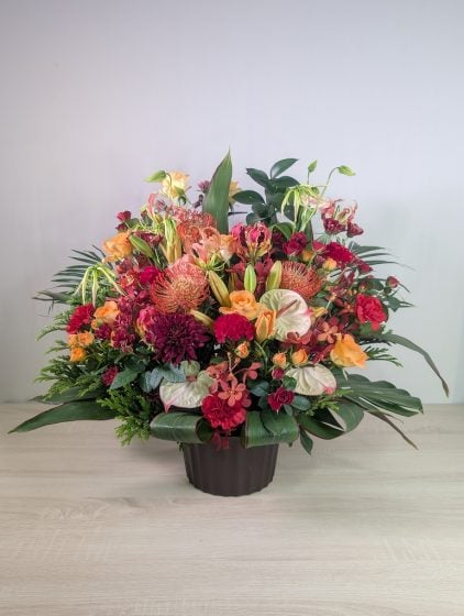 式典会場のお祝い花 お届け実例写真