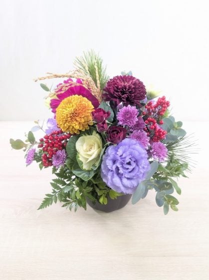 【恩師への喜寿祝いの花】絶対の信頼を抱いています。