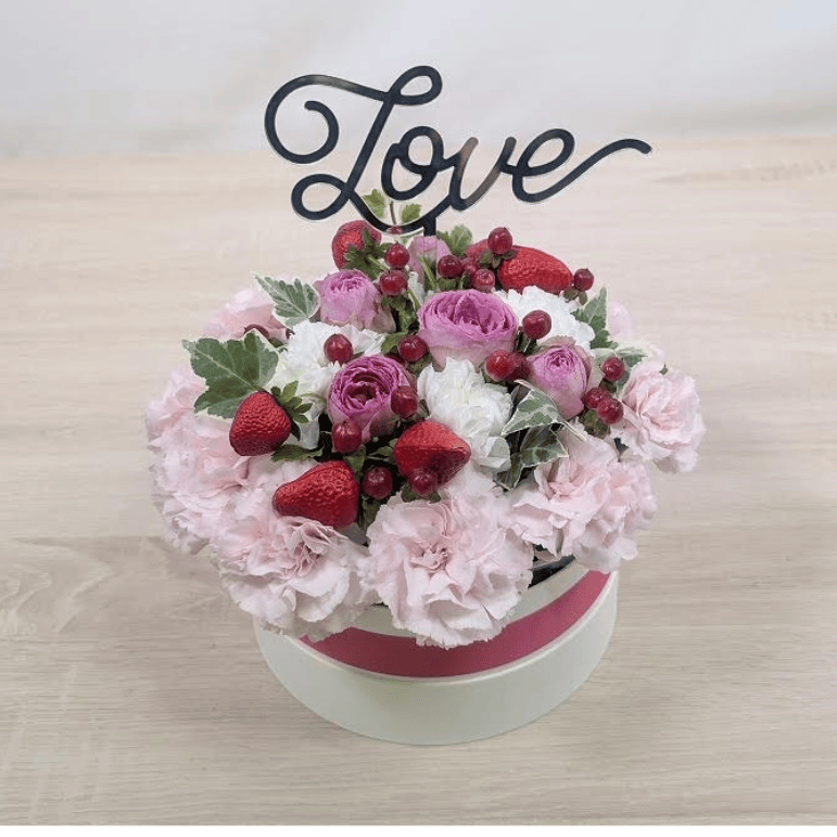 古希（70歳）祝いの花 紫のアレンジメント